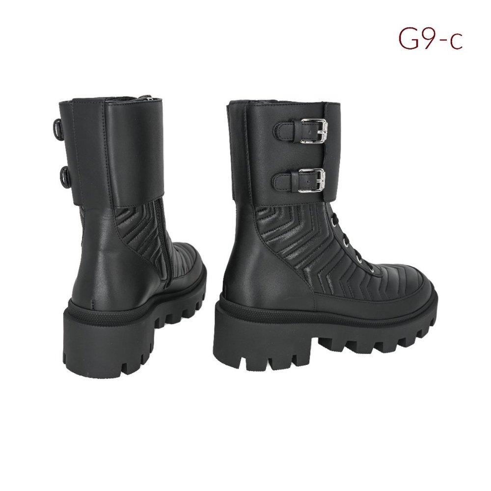 Gucci 628855 Women's Interlocking Gg Logo Matelasse Leather Ankle Boots - Picture 4 of 13